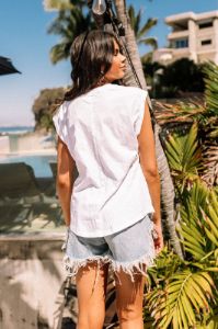 Picnic On The Beach Tee In White sold by Impressions