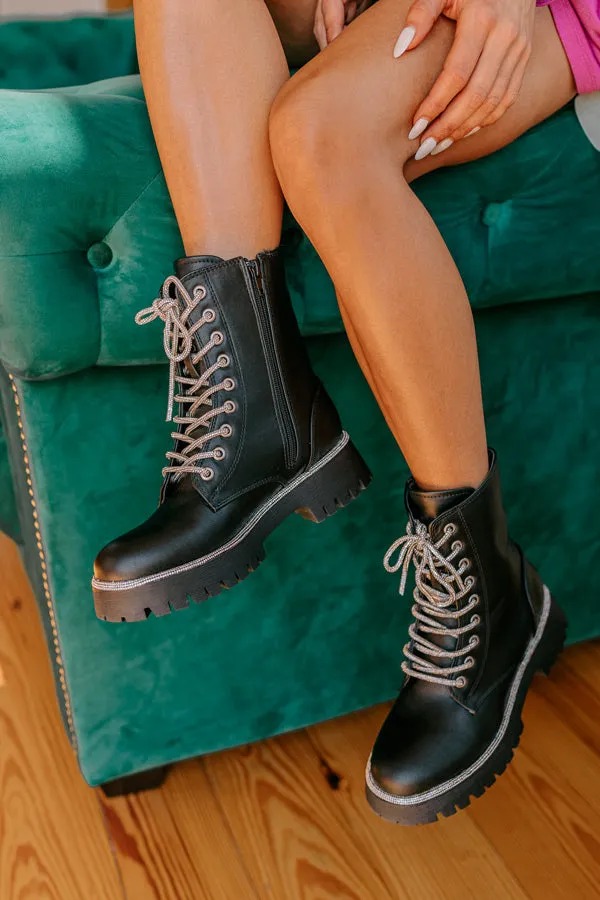 The Willow Faux Leather Combat Boot sold by Impressions