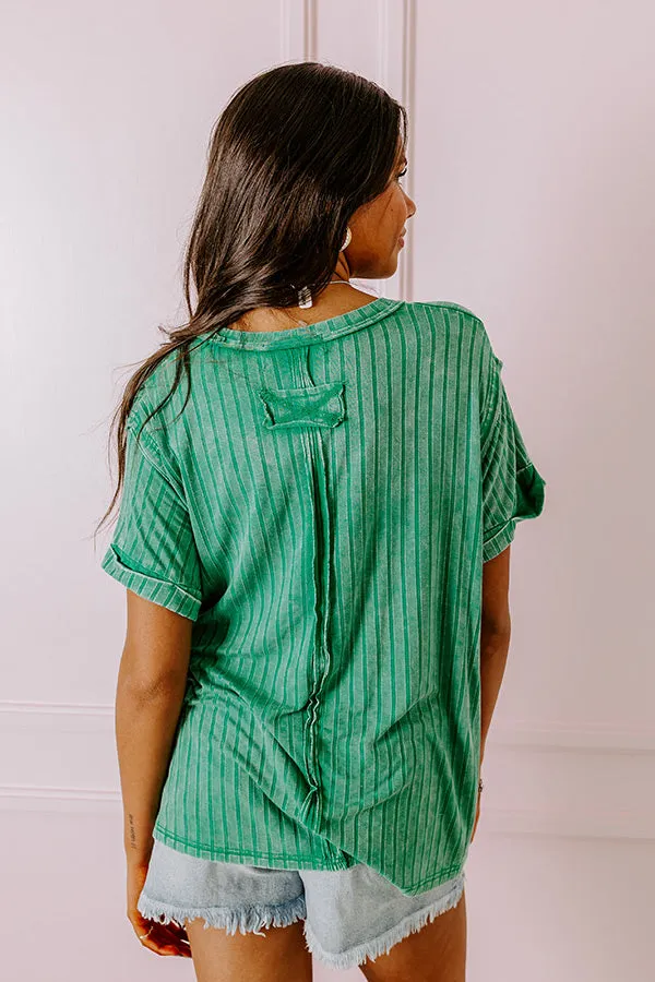 Back To Basics Mineral Wash Shift Top in Green sold by Impressions product image thumbnail 5