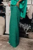 The Prescott High Waist Tweed Pants in Green sold by Impressions