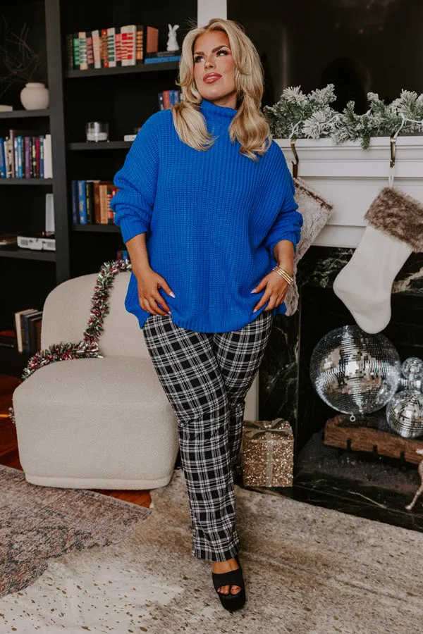 Punctual And Perfect Knit Sweater In Royal Blue Curves sold by Impressions product image thumbnail 2