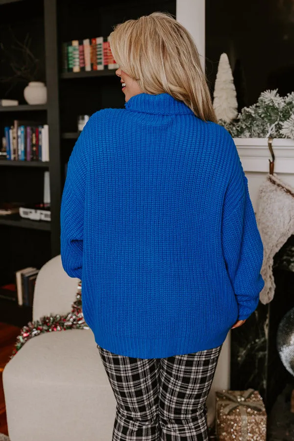 Punctual And Perfect Knit Sweater In Royal Blue Curves sold by Impressions product image thumbnail 3