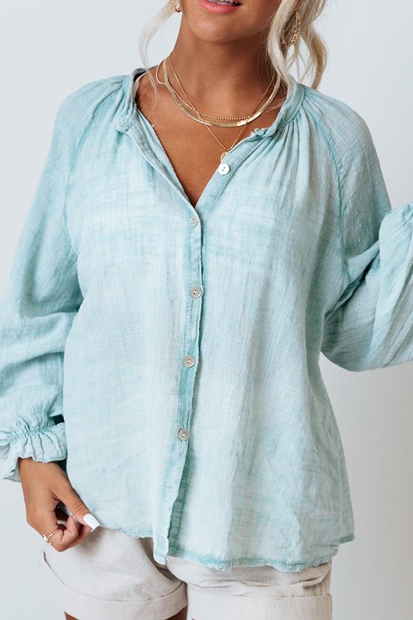 Chic Efforts Shift Top In Light Turquoise sold by Impressions product image thumbnail 3