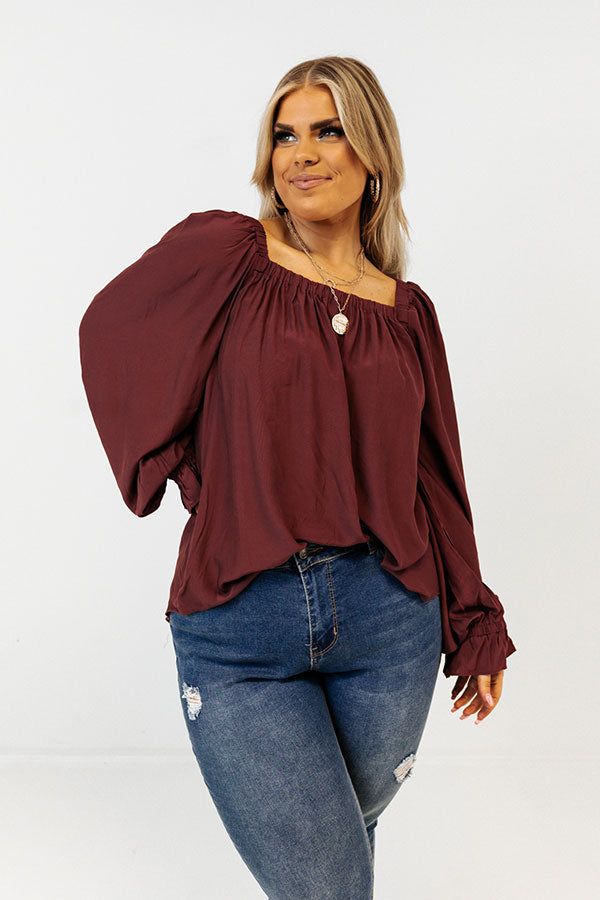 Signature Move Shift Top In Merlot Curves sold by Impressions product image thumbnail 3