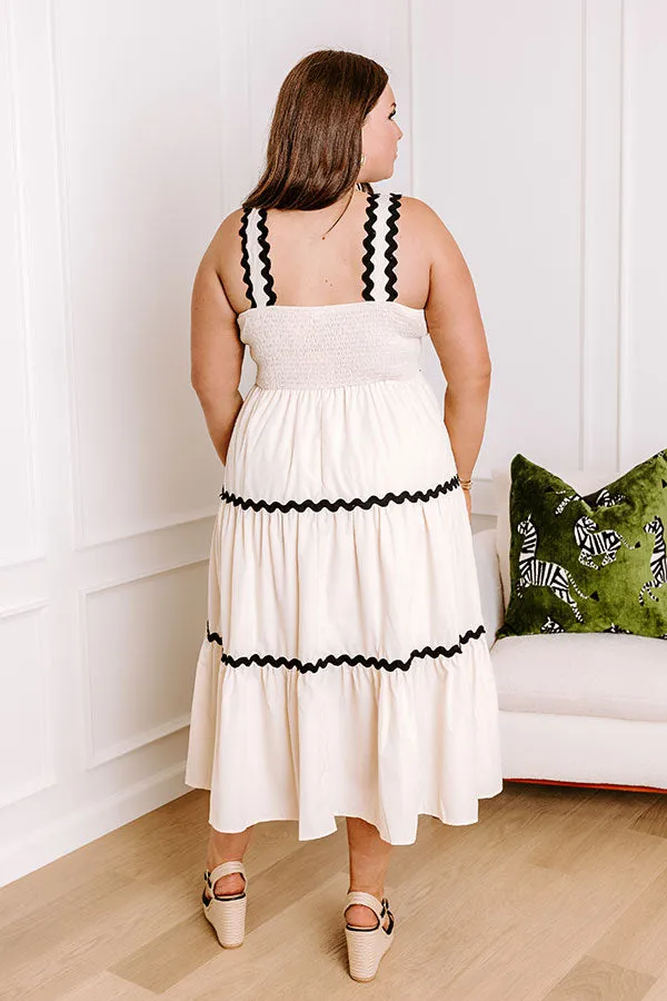 Patio Party Tiered Midi in French Vanilla Curves sold by Impressions product image thumbnail 4
