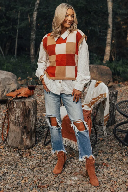 Cinnamon Lane Sweater Vest in Iced Latte sold by Impressions