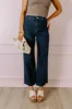 The Adriana High Waist Wide Leg Jean in Dark Wash sold by Impressions