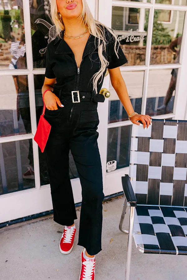 Major Charisma Denim Jumpsuit In Black sold by Impressions product image thumbnail 3