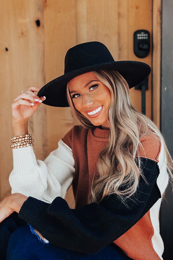 Maple Latte Felt Fedora in Black sold by Impressions product image thumbnail 2