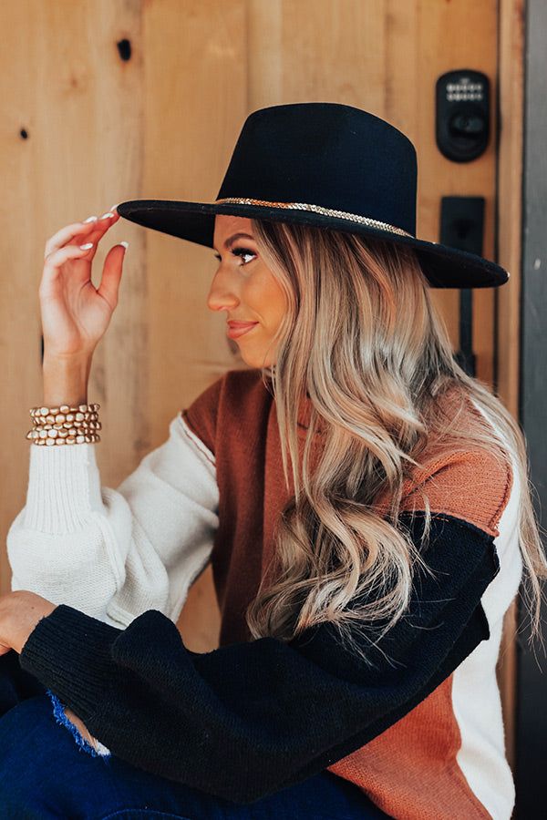 Maple Latte Felt Fedora in Black sold by Impressions product image thumbnail 3