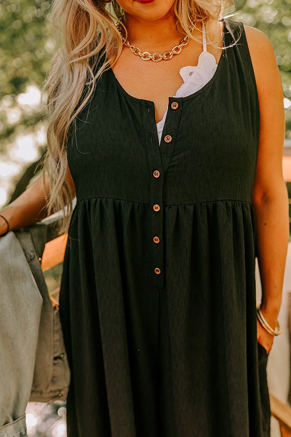 Fall Into Happiness Jumpsuit in Black Curves sold by Impressions product image thumbnail 3