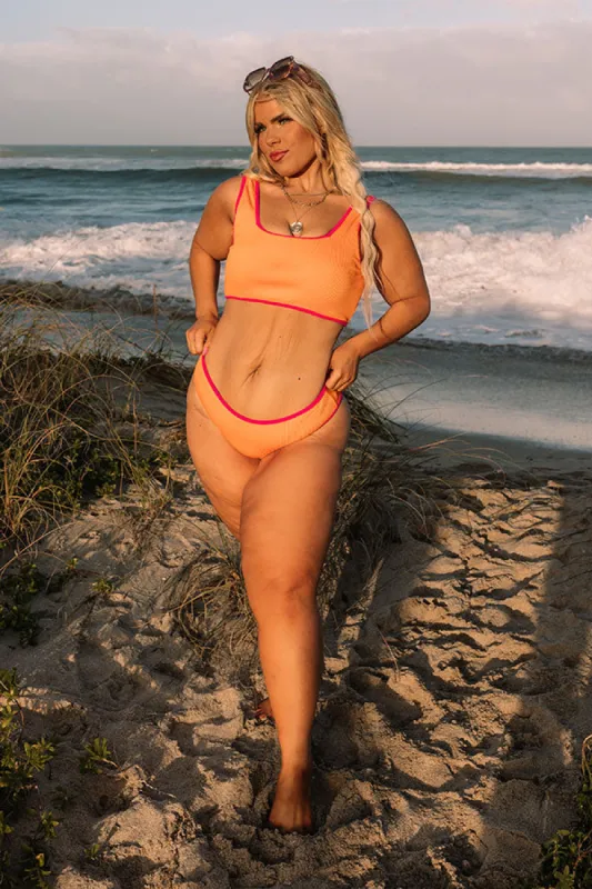 Sunny Coastline Ribbed Bikini Bottom Curves sold by Impressions