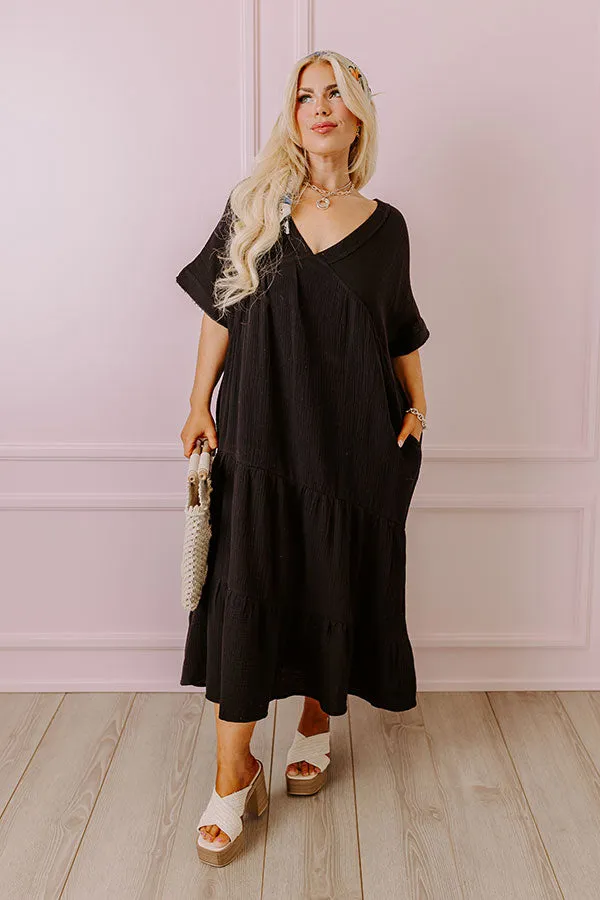 Keeping It Simple Midi in Black Curves sold by Impressions