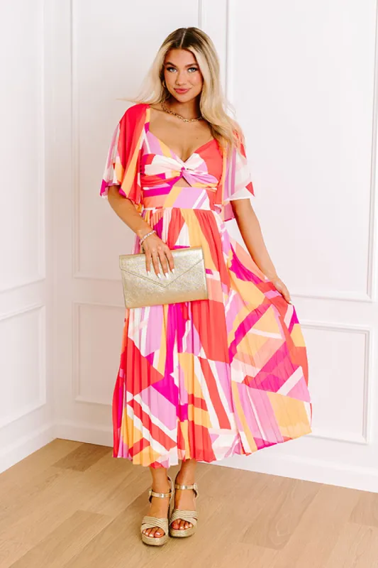 Sunshine and Sorbet Pleated Midi sold by Impressions