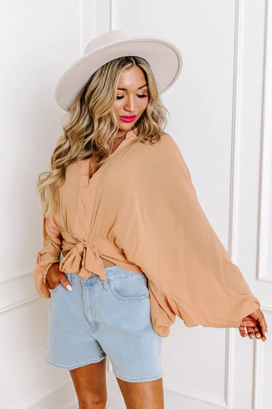 Upstate Getaway Top In Tan sold by Impressions