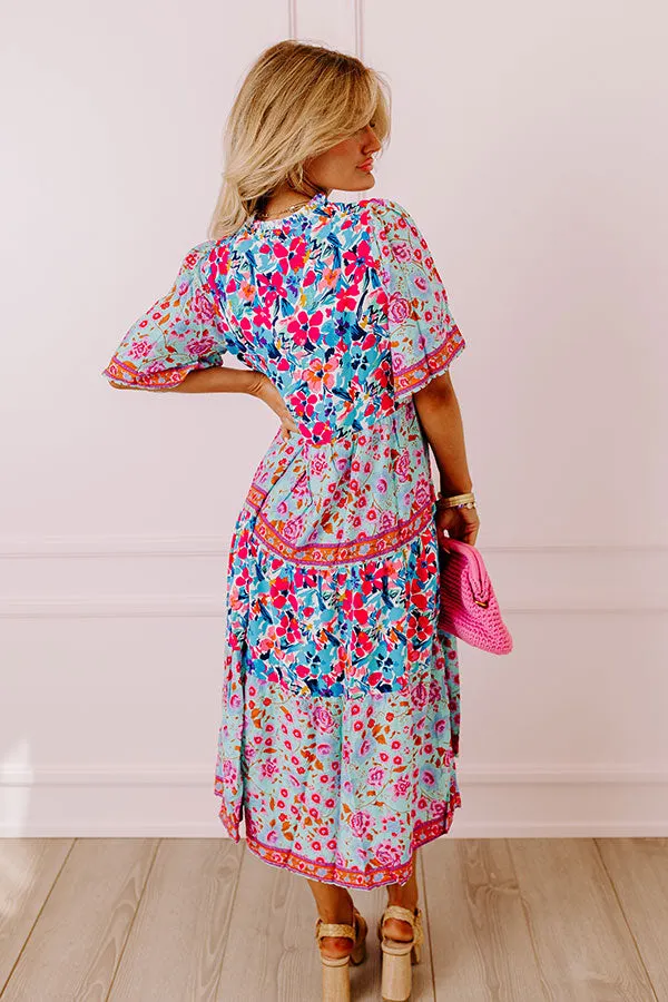 Tropical Bloom Midi in Blue sold by Impressions product image thumbnail 4