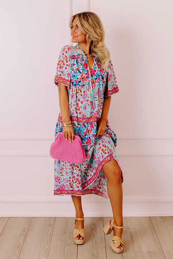 Tropical Bloom Midi in Blue sold by Impressions