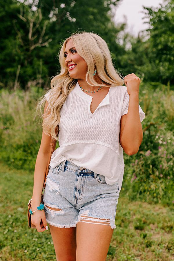 Comfort Show Waffle Knit Top sold by Impressions product image thumbnail 2