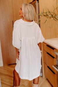 Plain As Day Mini Dress in Ivory sold by Impressions