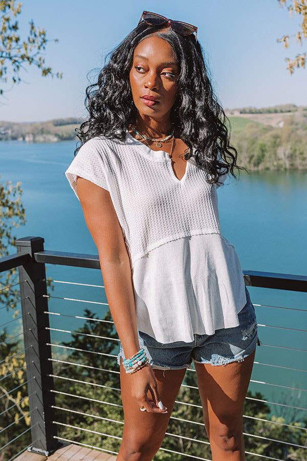 Comfort Show Waffle Knit Top sold by Impressions product image thumbnail 5