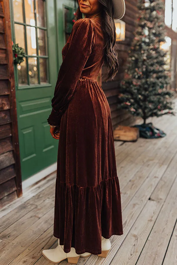Autumn Date Night Velvet Embroidered Maxi sold by Impressions product image thumbnail 3