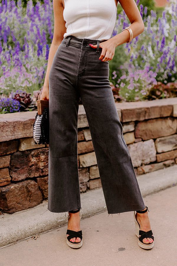 The Taron High Waist Wide Leg Pants in Vintage Black sold by Impressions product image thumbnail 2