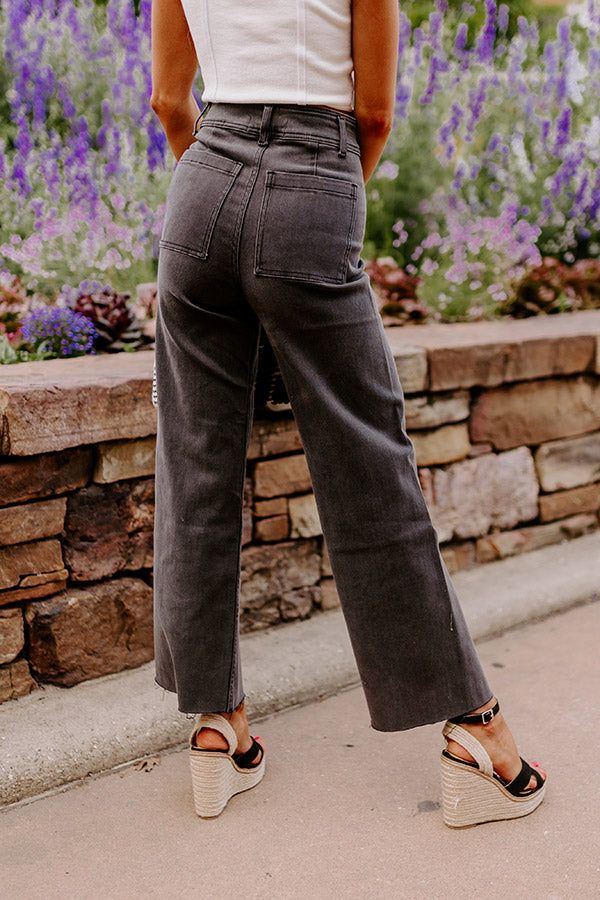The Taron High Waist Wide Leg Pants in Vintage Black sold by Impressions product image thumbnail 4