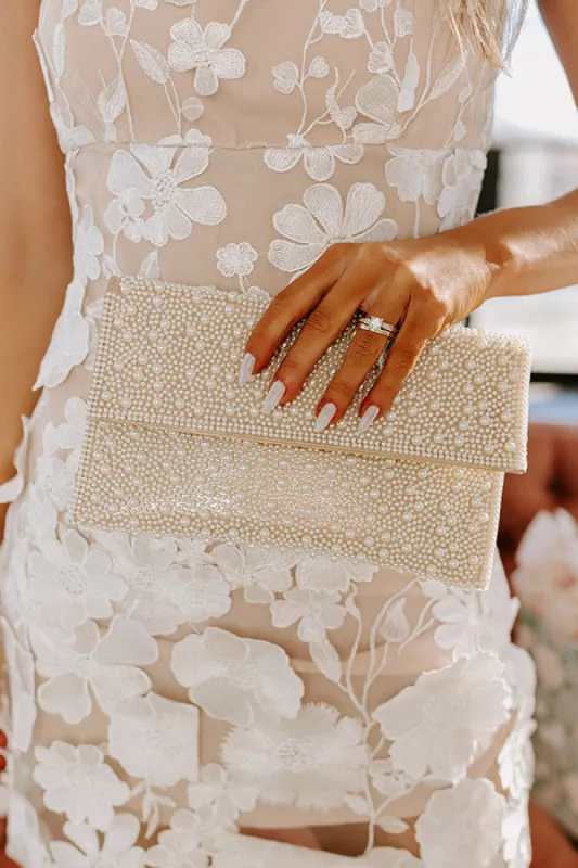 The Perfect Day Pearl Embellished Clutch sold by Impressions