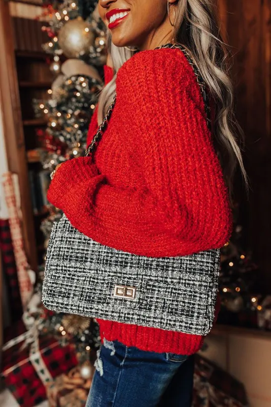 Favorable Day Tweed Crossbody In Black sold by Impressions