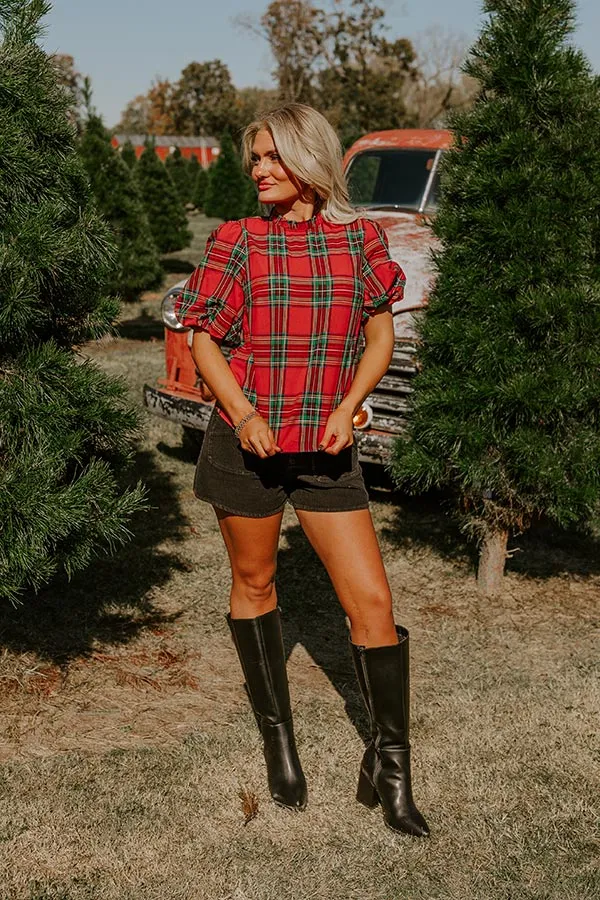 Beautiful Routine Plaid Top In Red sold by Impressions product image thumbnail 5