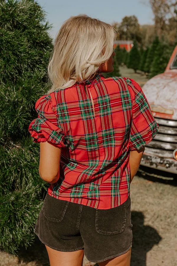 Beautiful Routine Plaid Top In Red sold by Impressions product image thumbnail 4
