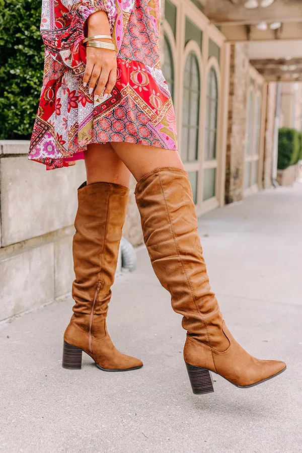 The Andrea Faux Suede Knee High Boot In Mocha sold by Impressions product image thumbnail 4