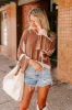 Crisp Fall Lace Up Shift Top sold by Impressions