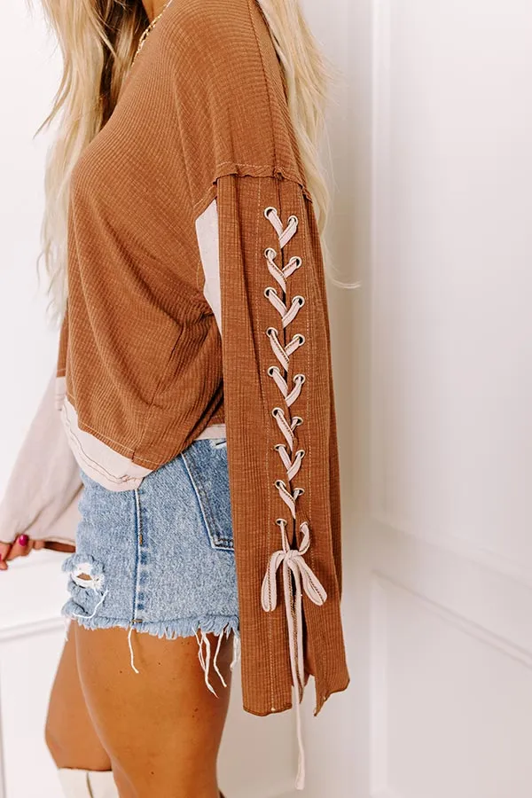 Crisp Fall Lace Up Shift Top sold by Impressions product image thumbnail 5