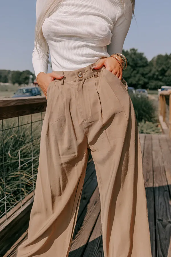 The Donatella High Waist Trousers In Khaki sold by Impressions product image thumbnail 3