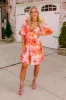 Honolulu Date Night Floral Mini Dress sold by Impressions