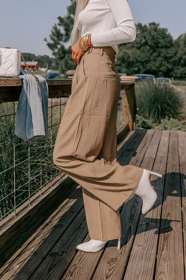 The Donatella High Waist Trousers In Khaki sold by Impressions product image thumbnail 4