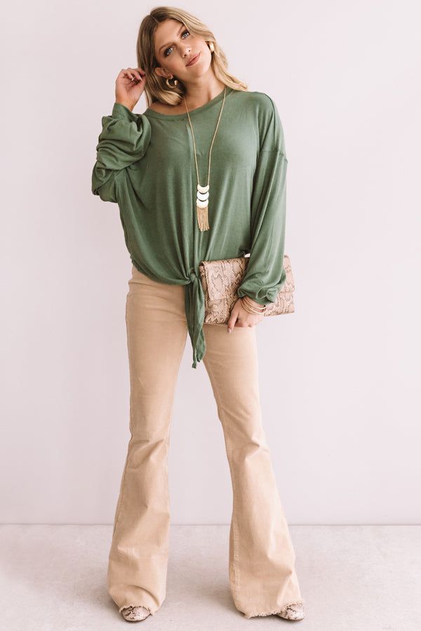 In Midtown Manhattan Shift Top In Olive sold by Impressions product image thumbnail 2