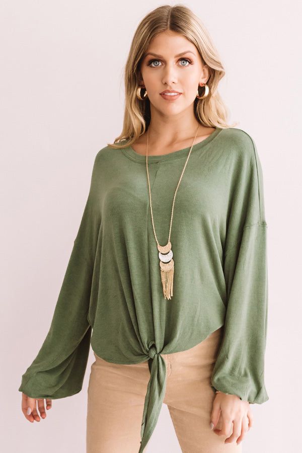 In Midtown Manhattan Shift Top In Olive sold by Impressions