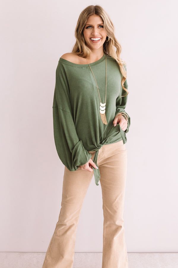 In Midtown Manhattan Shift Top In Olive sold by Impressions product image thumbnail 3