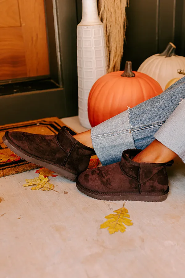 Away To The Alps Faux Suede Bootie in Chestnut sold by Impressions product image thumbnail 3