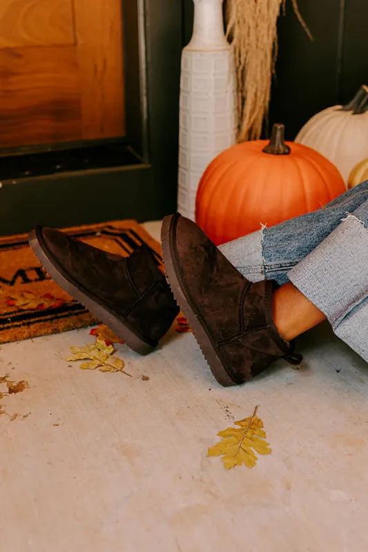 Away To The Alps Faux Suede Bootie in Chestnut sold by Impressions