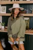 Cabin In The Mountains Oversized Knit Sweater in Olive sold by Impressions