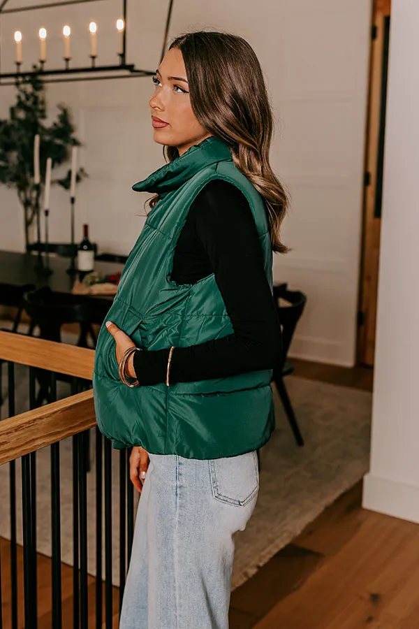 Creekside Cabin Puffer Vest in Hunter Green sold by Impressions product image thumbnail 3