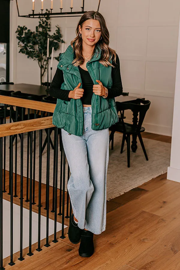 Creekside Cabin Puffer Vest in Hunter Green sold by Impressions product image thumbnail 2