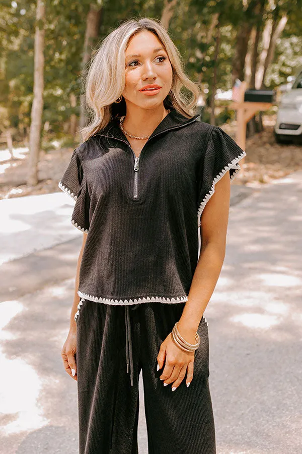 Small Town Cafe Ribbed Top sold by Impressions