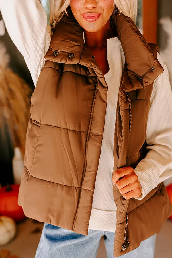Creekside Cabin Puffer Vest in Chocolate sold by Impressions product image thumbnail 2