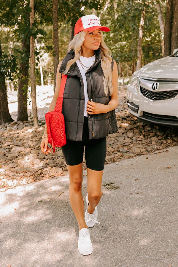 Creekside Cabin Puffer Vest in Black sold by Impressions