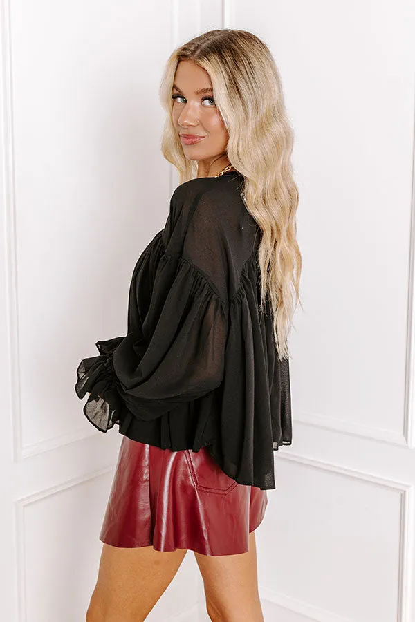 Uptown Allure Chiffon Top in Black sold by Impressions product image thumbnail 4