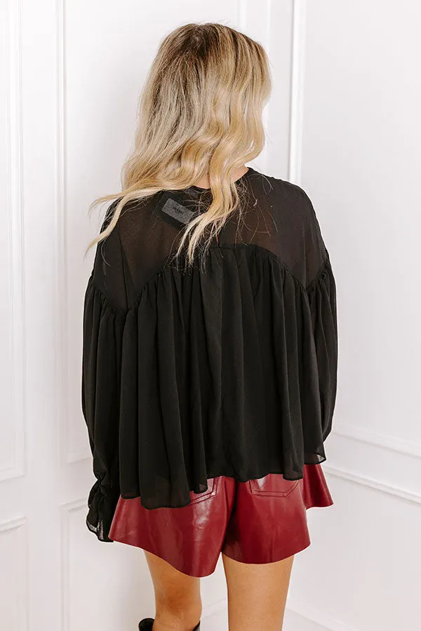 Uptown Allure Chiffon Top in Black sold by Impressions product image thumbnail 5